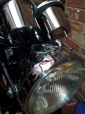 Thruxton & Bonnieville Stainless Clock Bottoms from Triumph Custom Parts